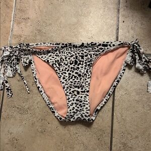 Xhilaration Animal Print Bikini Bottom with Pink Lining